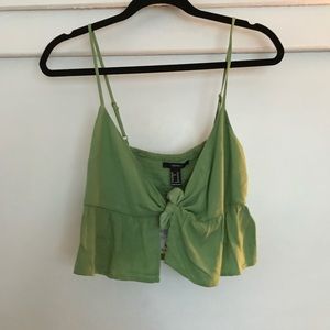 Forever 21 Green Crop Top Blouse
